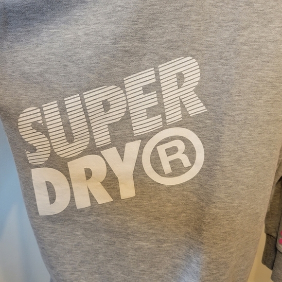SuperDry Women's US 6 Japan Edition Tokyo Over-sized Long-line Gray Sweat Shirt - Picture 2 of 12